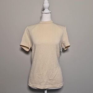 ST. JOHN NWT Cream Turtleneck Sweatshirt S